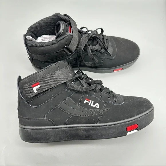 👉 Fila V-10 Lux High-Top Sneakers – Men’s Size 9 Black/Red/White New in Box